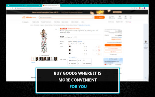 Search by image on Alibaba screenshot