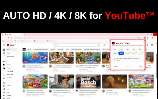 Auto HD for YouTube screenshot