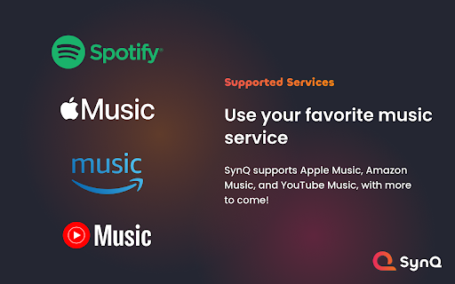 SynQ for Spotify, YouTube, Amazon Music, more screenshot
