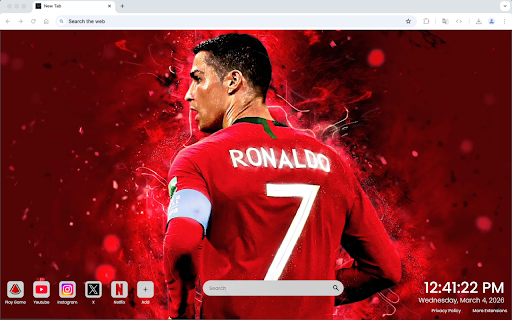Cristiano Ronaldo CR7 Iconic Gaze with Red Backdrop Live Wallpaper screenshot