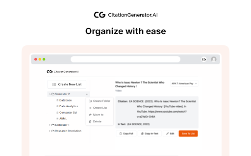 Citation Generator AI : Cite in APA, MLA, Chicago and Other Formats screenshot