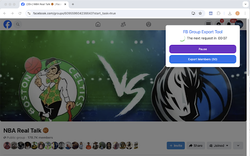 FB Group Export Tool screenshot