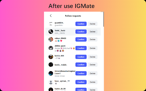 Instagram Follow & Unfollow from Competitors & Posts - IGMate screenshot