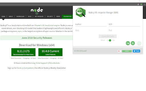 Node Inspector Manager (NIM) screenshot