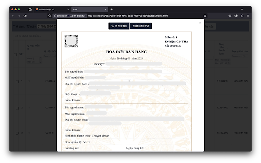 Tiện ích hoá đơn điện tử screenshot