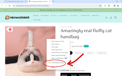 Search products by image screenshot