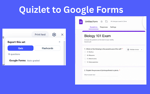 Quizlet Exporter: Flashcards and Quiz Export screenshot