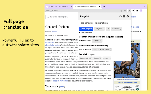 Linguist - web page translator screenshot