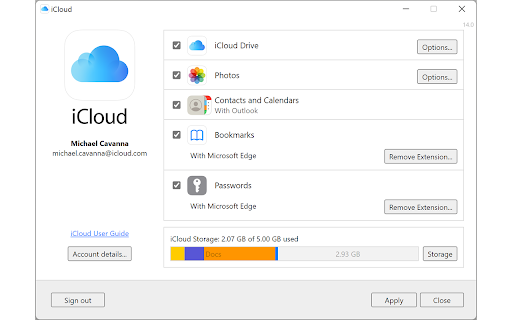 iCloud Bookmarks screenshot
