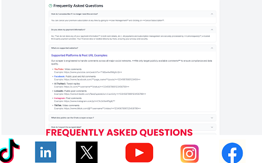 Comments Scraper: Extract comments from 6 social media sites screenshot