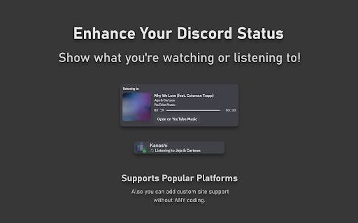 Web Presence for Discord screenshot