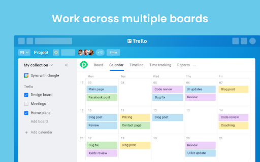 Planyway for Trello: Calendar, Timeline, Time Tracking and Reports screenshot
