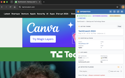WPSNIFFER - WordPress Theme, Plugin & Hosting screenshot