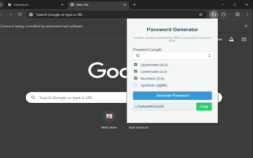 Random Password Generator screenshot