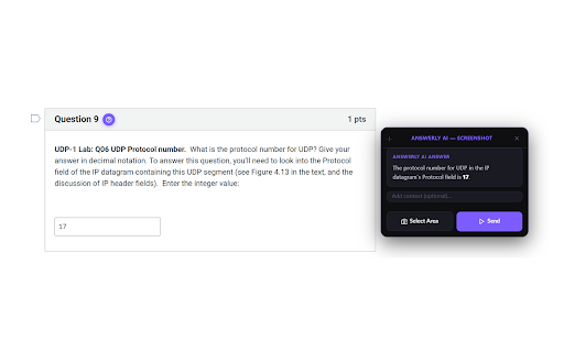 Answerly AI — Canvas Homework & Quiz Solver screenshot