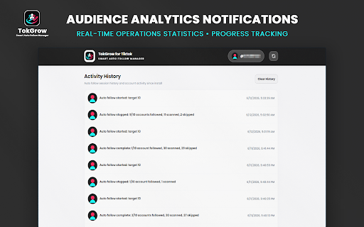 TokGrow AI - Smart Auto Follow Manager for TikTok screenshot