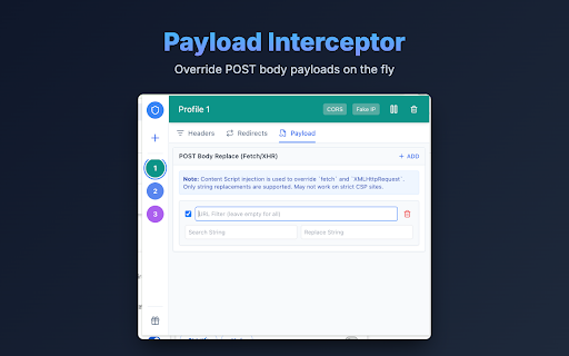 HeaderMaster Pro - HTTP Modifier: Headers, Redirects, and Payload injection screenshot