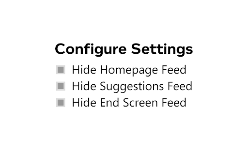 Block YouTube Feed - Homepage, Sidebar Videos screenshot