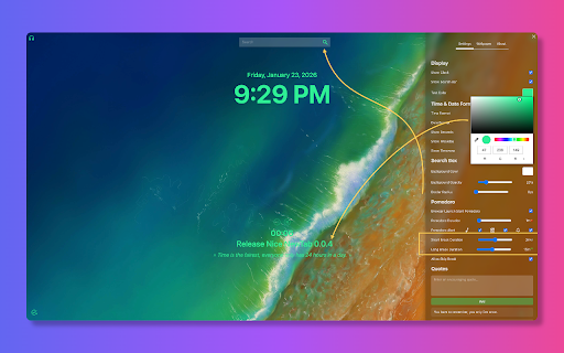 Nice NewTab | Minimalist new tabs and focused workbench screenshot