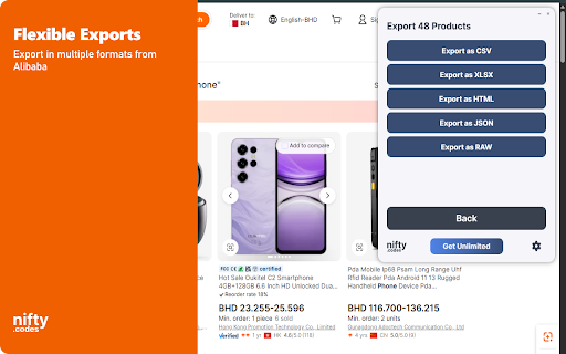A-Wholesale Scraper: Export Products, Suppliers, Reviews & More screenshot