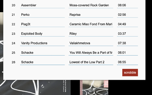 Bandcamp Scrobbler screenshot