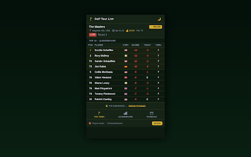 Golf Tour Live — PGA Scores & Schedule screenshot