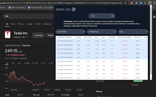 Options Chains screenshot