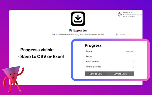 IG Follower Export Tool - IG Tools screenshot