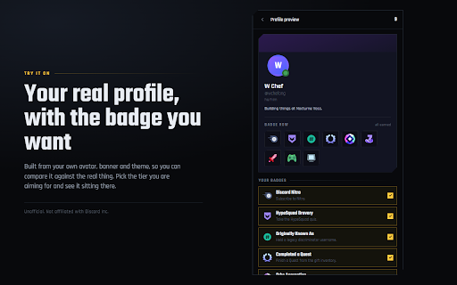 Badge Previewer for Discord screenshot