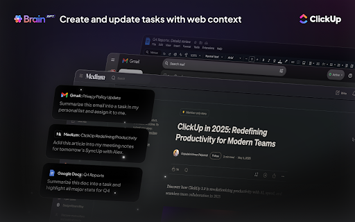 ClickUp: Talk to AI in Any Tab: ChatGPT, Gemini & Claude + Voice Dictation screenshot
