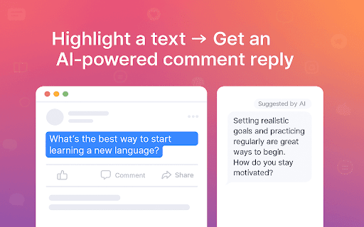 Social Media AI Comment Writer screenshot