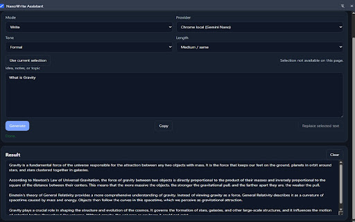 NanoWrite Assistant screenshot