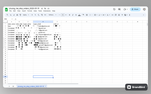 Etsy Email Extractor & Downloader screenshot