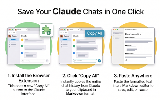 Copy Claude Chat as Markdown screenshot