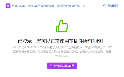 WBBIGSELL - 专注WB平台数据分析 - 国内开发WB插件第一人 screenshot