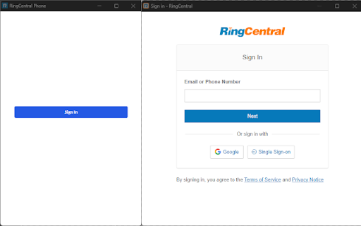 RingCentral Phone for erecruit screenshot