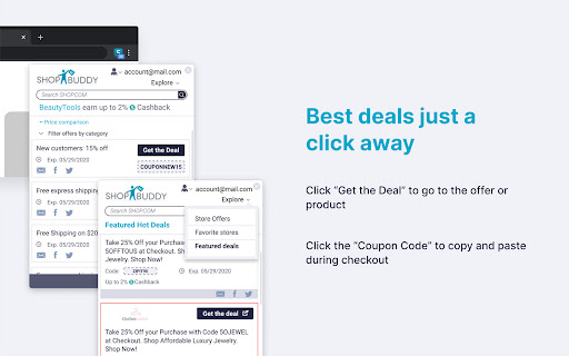 ShopBuddy USA: Cash Back Shopping & Coupons screenshot