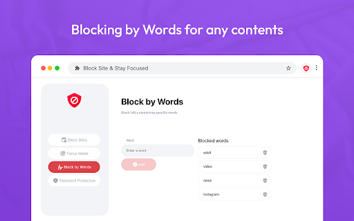 Block Site - Site Blocker & Focus Mode screenshot