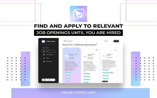 ProjectApply: AI Automated Job Search & Applications screenshot