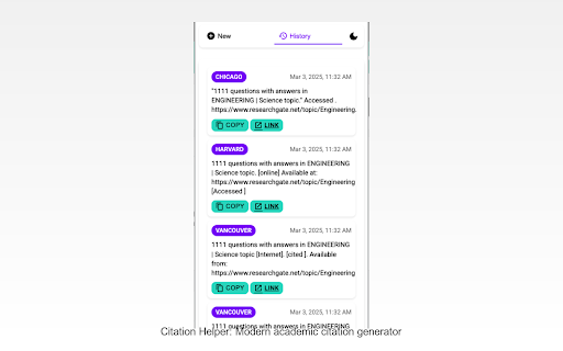Citation Helper screenshot