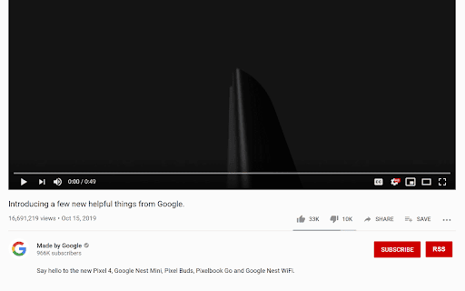 Youtube RSS screenshot
