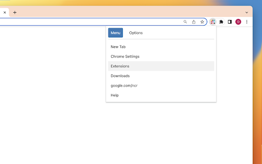 Custom Menu screenshot