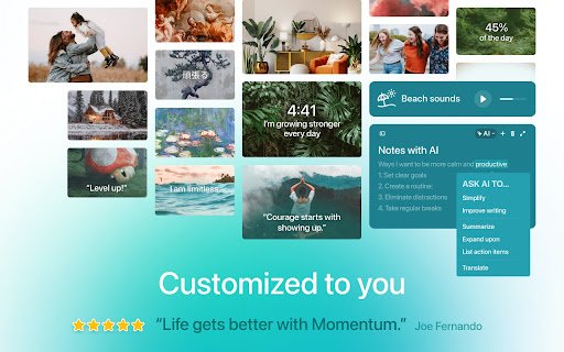 Momentum screenshot