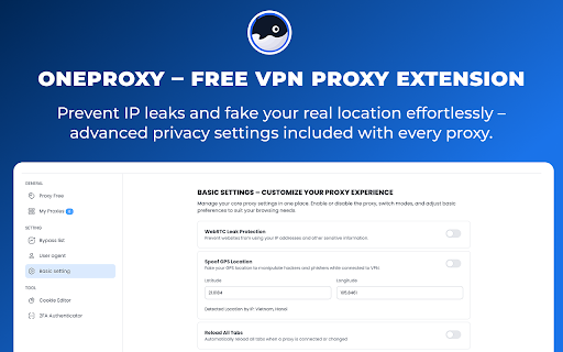 OneProxy – Free VPN Proxy Extension screenshot