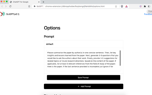 SciGPT: Summarize a scientific paper screenshot