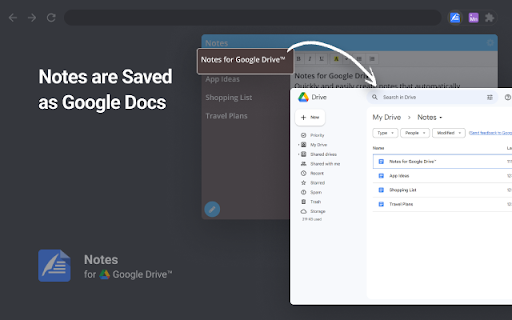 Notes: Keep Sticky Thoughts in Google Drive screenshot