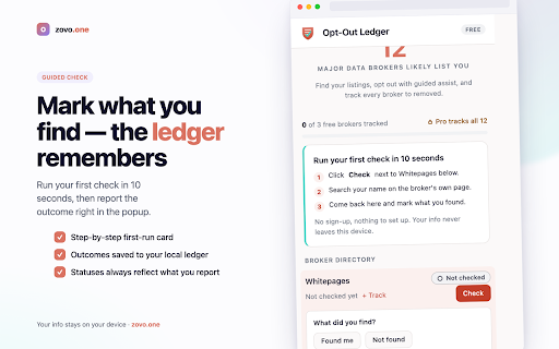 Opt-Out Ledger screenshot