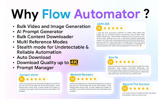 Flow Automator - Bulk AI Video Generation Toolkit for Google Flow & VEO AI screenshot