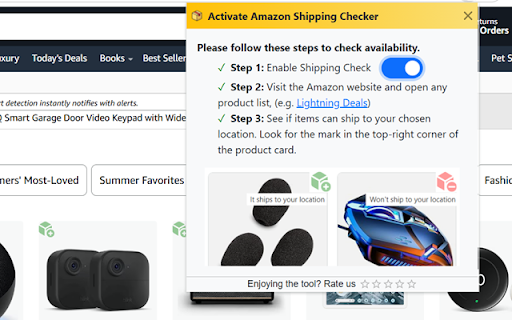Does Amazon Ship to… screenshot