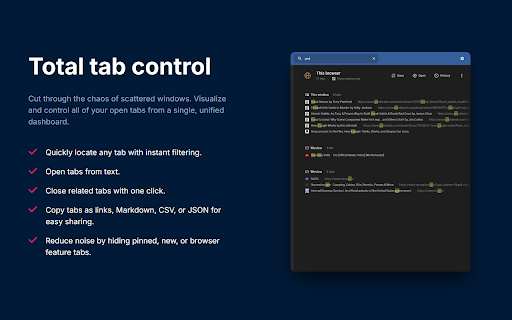 Session Buddy - Tab & Bookmark Manager screenshot
